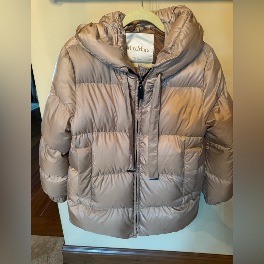 MaxMara Women's Tan Cube Puffer Jacket